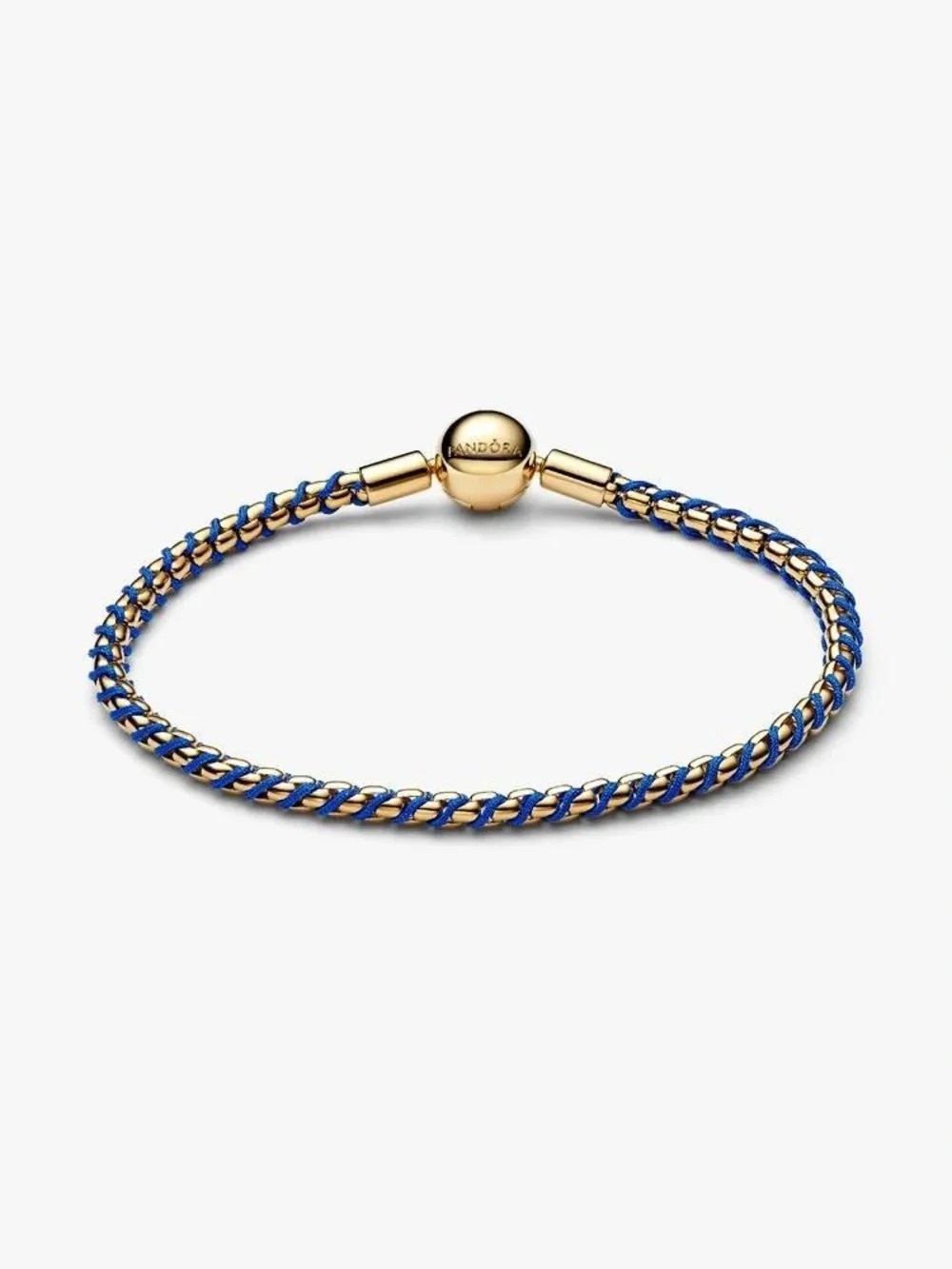 Pandora Blue and Gold Twisted Cord Bracelet